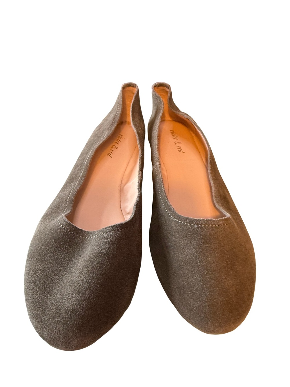 Suede Olive Slip-On Ballet Flats